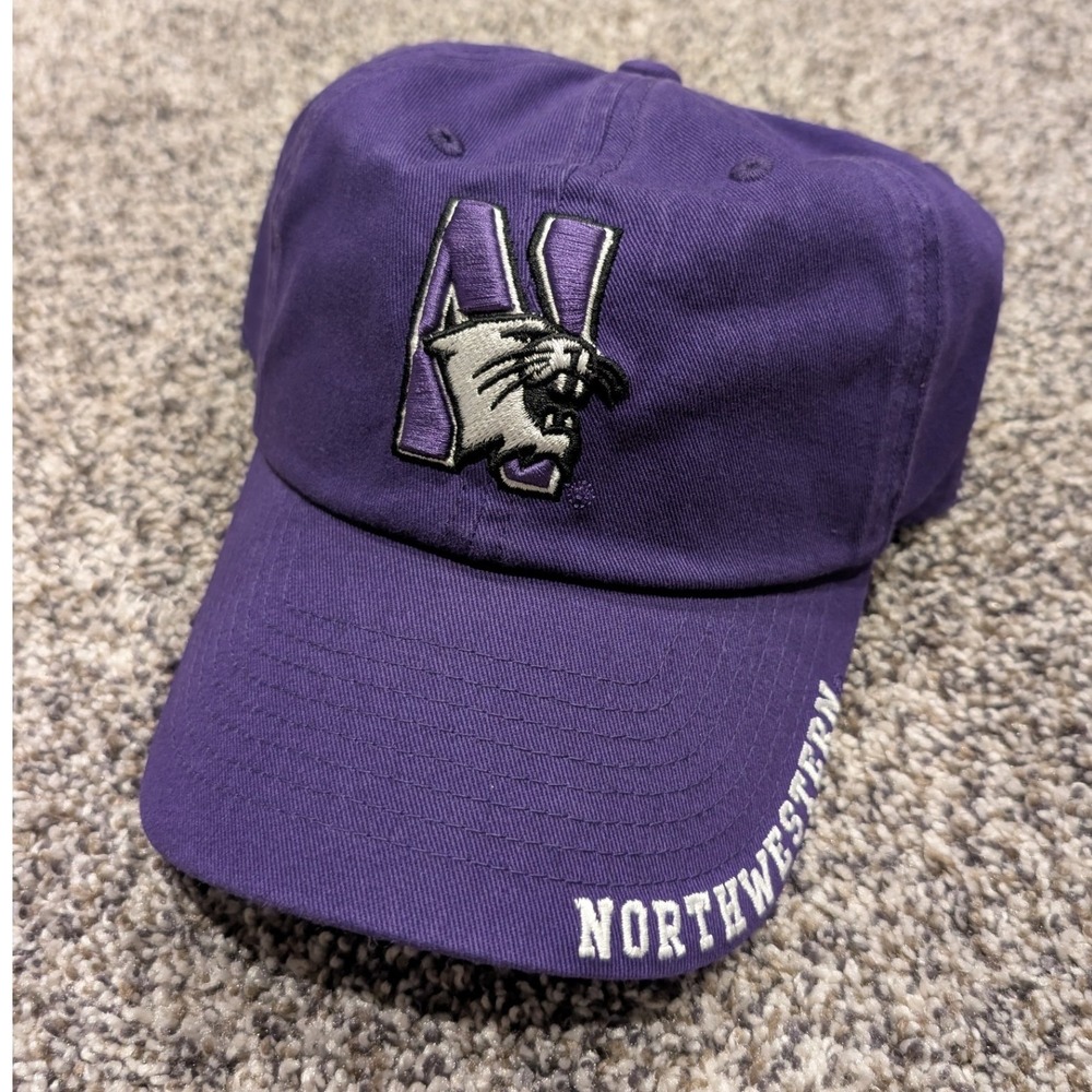 Northwestern Wildcats Hat Adult OSFM Purple NWT Embroidered Adjustable Cap